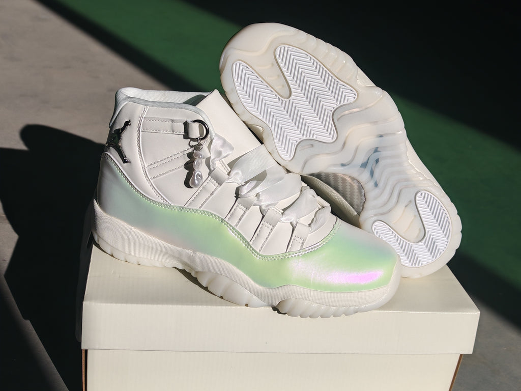 Air Jordan 11 Retro Sail Pearl Grey Sneakers – AR0715-110