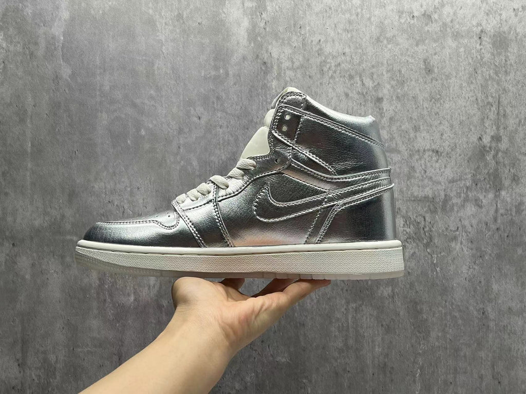 Air Jordan 1 Metallic Silver Sneakers – Super A