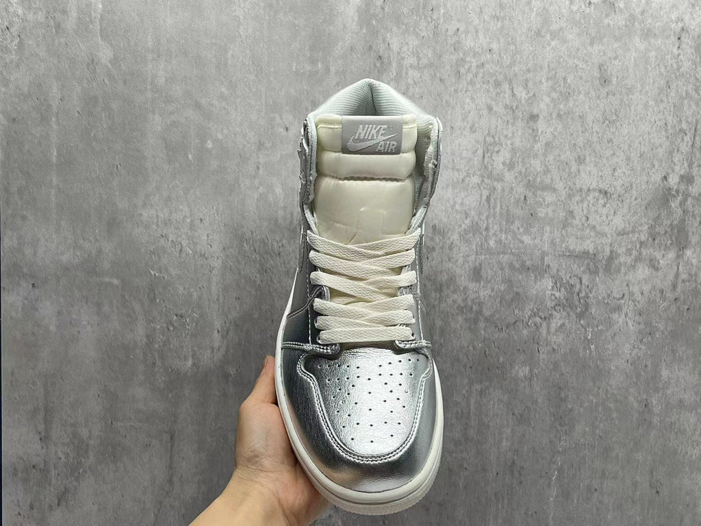Air Jordan 1 Metallic Silver Sneakers – Super A