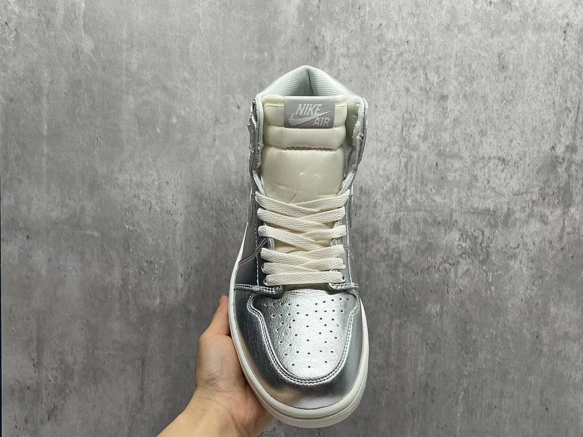 Air Jordan 1 Metallic Silver Sneakers – Super A